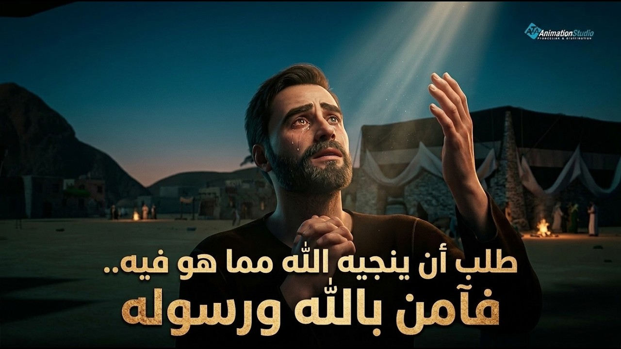 طلب أن ينجيه الله مما هو فيه.. فآمن بالله ورسوله