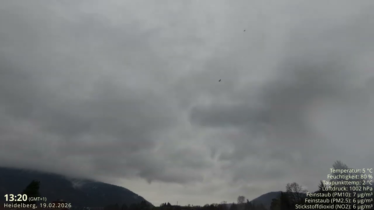 19.02.2026 Wolkentagebuch 🌤 Der Himmel im Zeitraffer 🌤 Cloud Timelapse