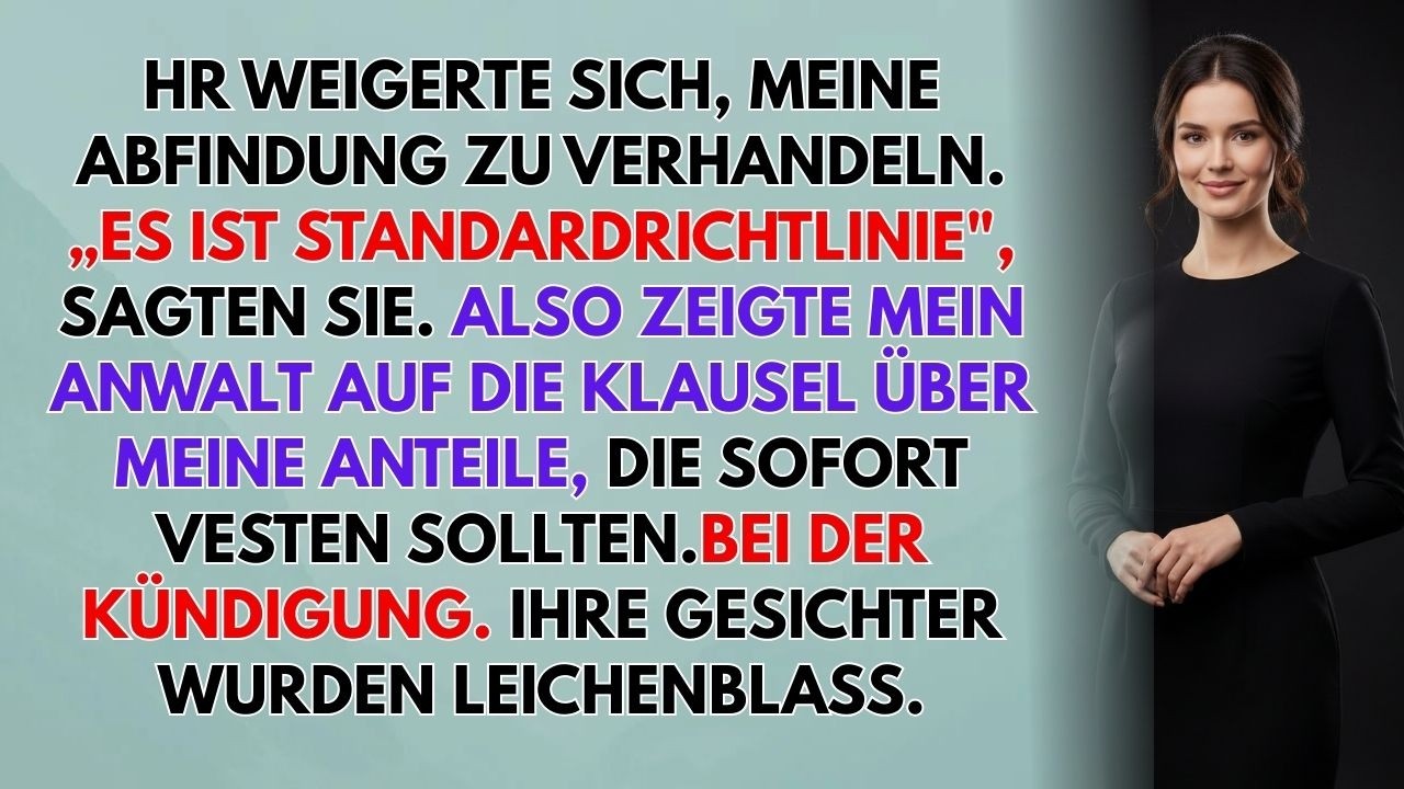 HR Verweigerte Meine Abfindung &ndash; Also Nahm Ich Meine Anteile, Enth&uuml;llte Ihre Richtlinien / Rache
