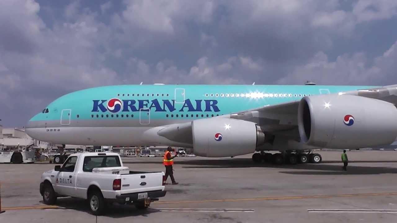 Korean Air Lines Airbus A380-800 Departure In(HD) Atlanta,Ga. 9-8-2013