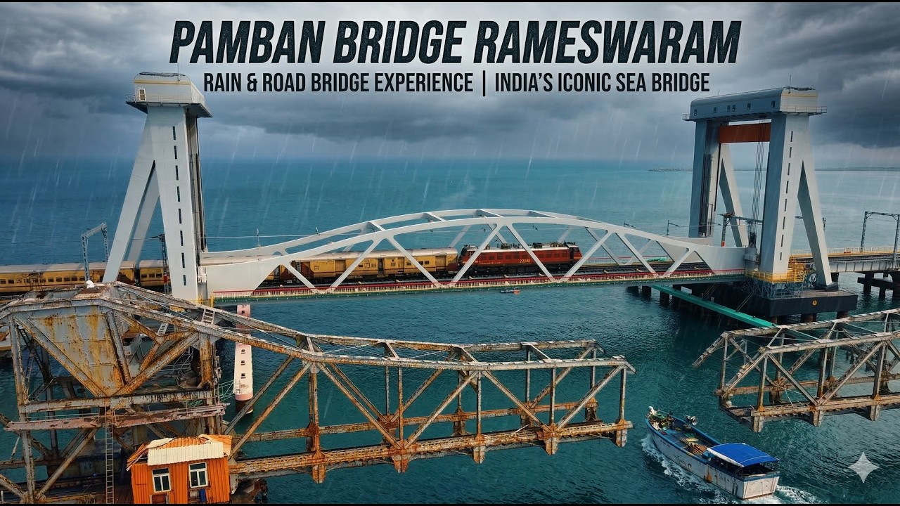 Pamban Bridge Rameshwaram | Train & Road Bridge Experience | India’s Iconic Sea Bridge.