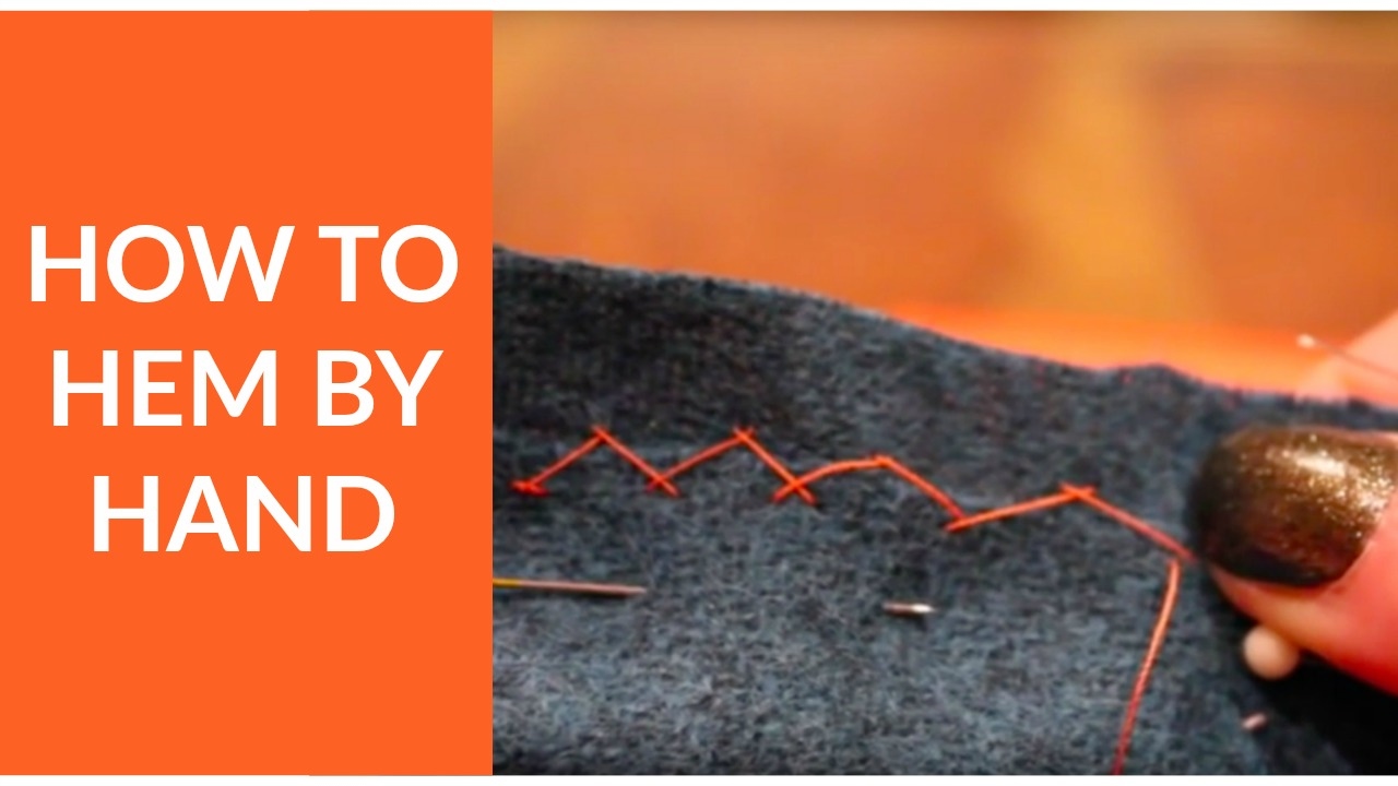 How to Hem by Hand - Herringbone Stitch - Beginner Sewing Tutorial 3