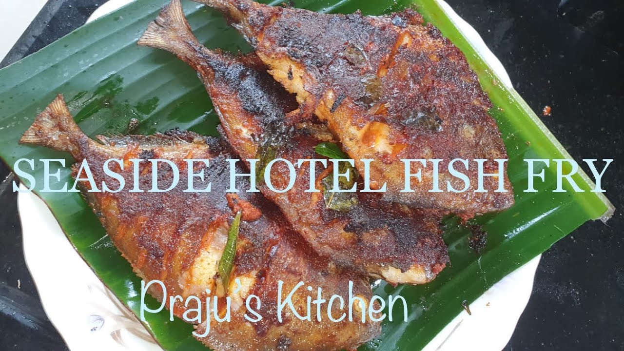 Sea side Hotel fish fry | Beach Fish fry | pomfret fry | Thatu Kada Meen fry  #seafooddelicacy
