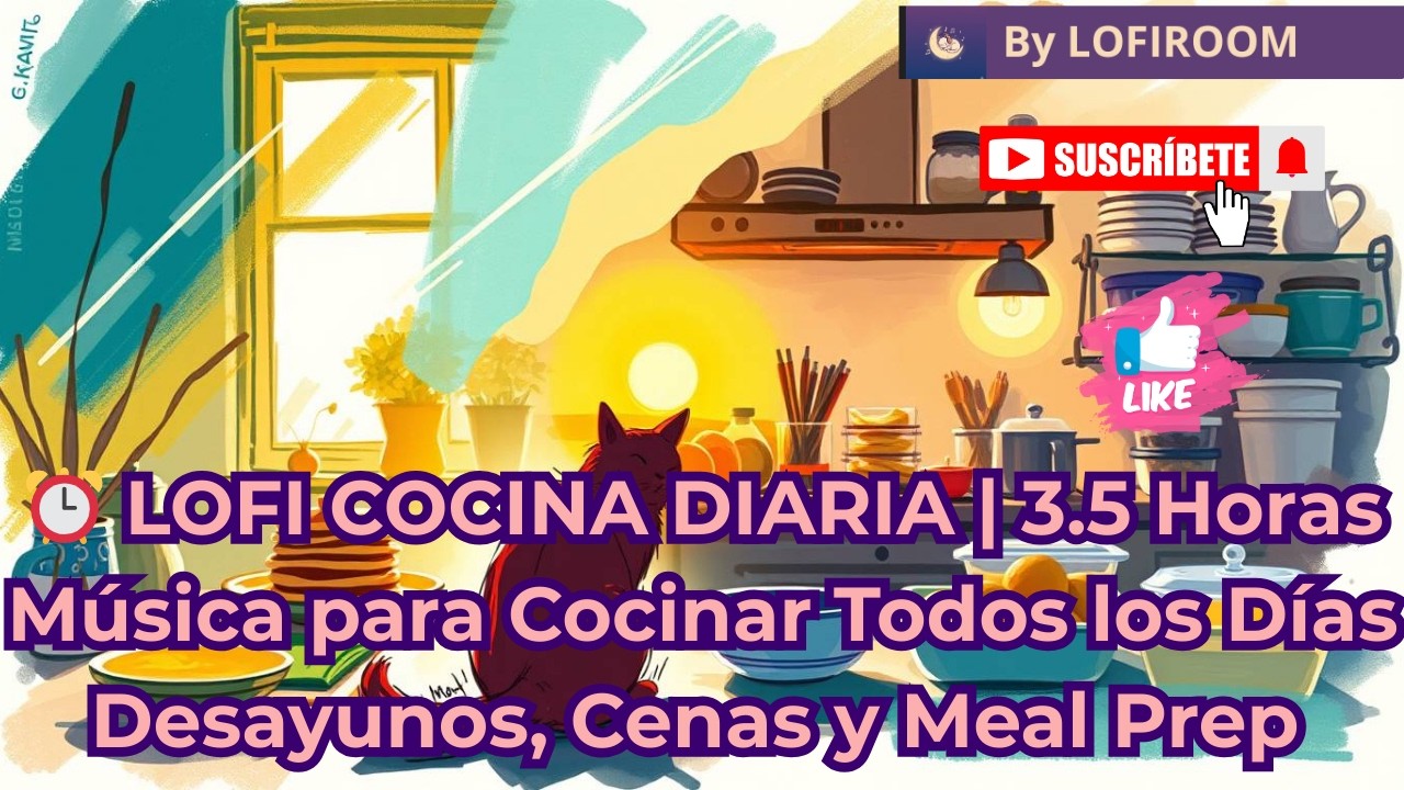 ⏰ LOFI COCINA DIARIA | 3.5 Horas Música para Cocinar Todos los Días | Desayunos, Cenas y Meal Prep