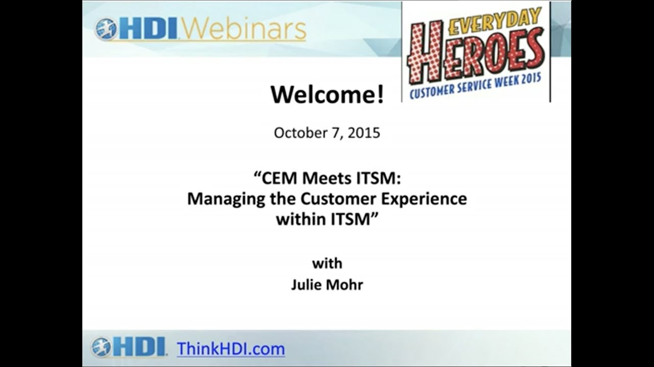 CEM Meets ITSM: A Customer Service Week Event
