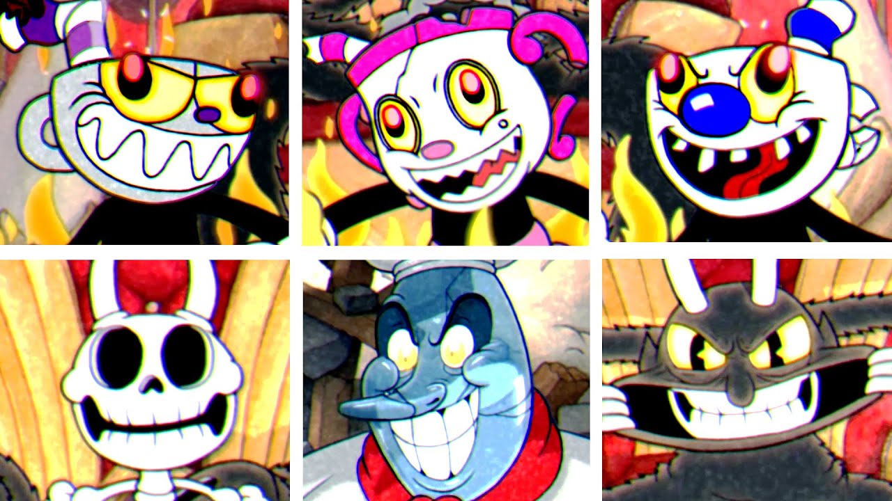 CUPHEAD DLC - ALL BOSSES CUPHEAD VS THE STRONGEST BOSSES MASTER DIFFICULTY