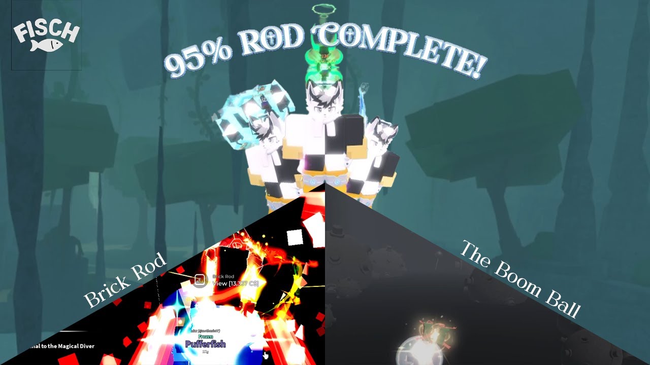 [Fisch] 95% Rod Complete (Requiem, Tidemourner, Ice Wrapers Rod, Brick Rod & The Boom Ball Unlocked)