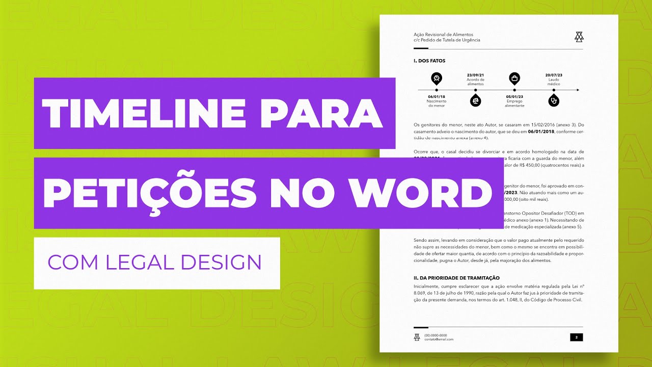 Linha do Tempo para Petições no Word com Visual Law | Passo a Passo