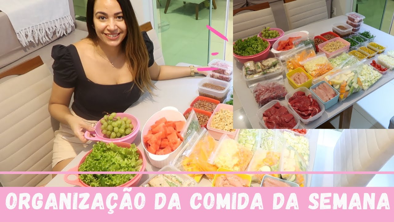 Marmitas, preparando alimentação da semana para família completa, marmitas semi prontas, fiz compras