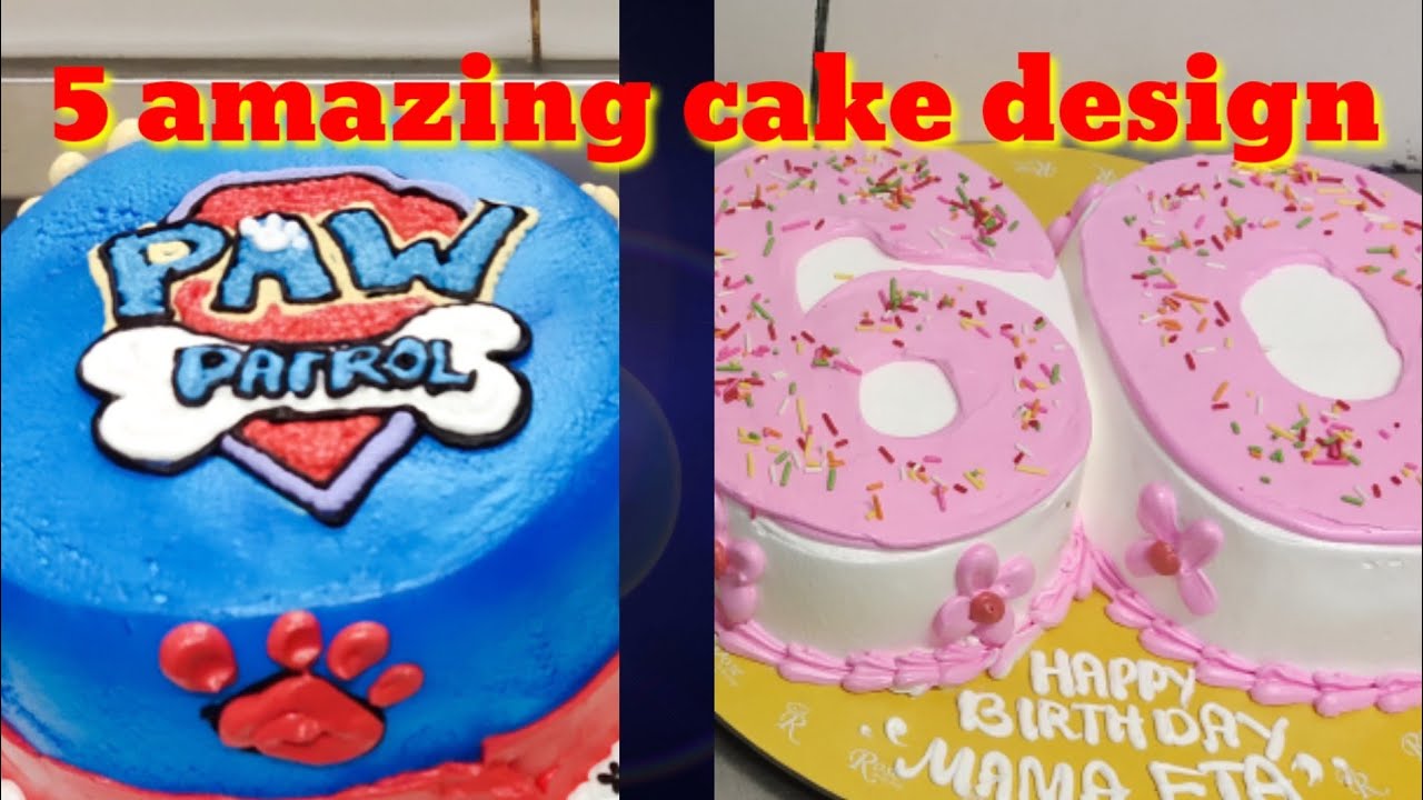 5 amazing cake design , compilation, tutorials (using boiled icing)