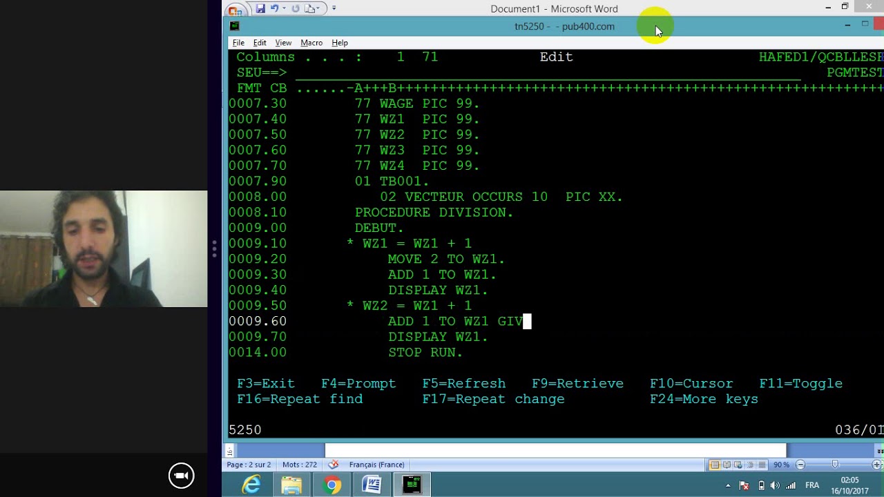 formation as400 part6   Exemple Programme COBOL Les opérations arithmétiques