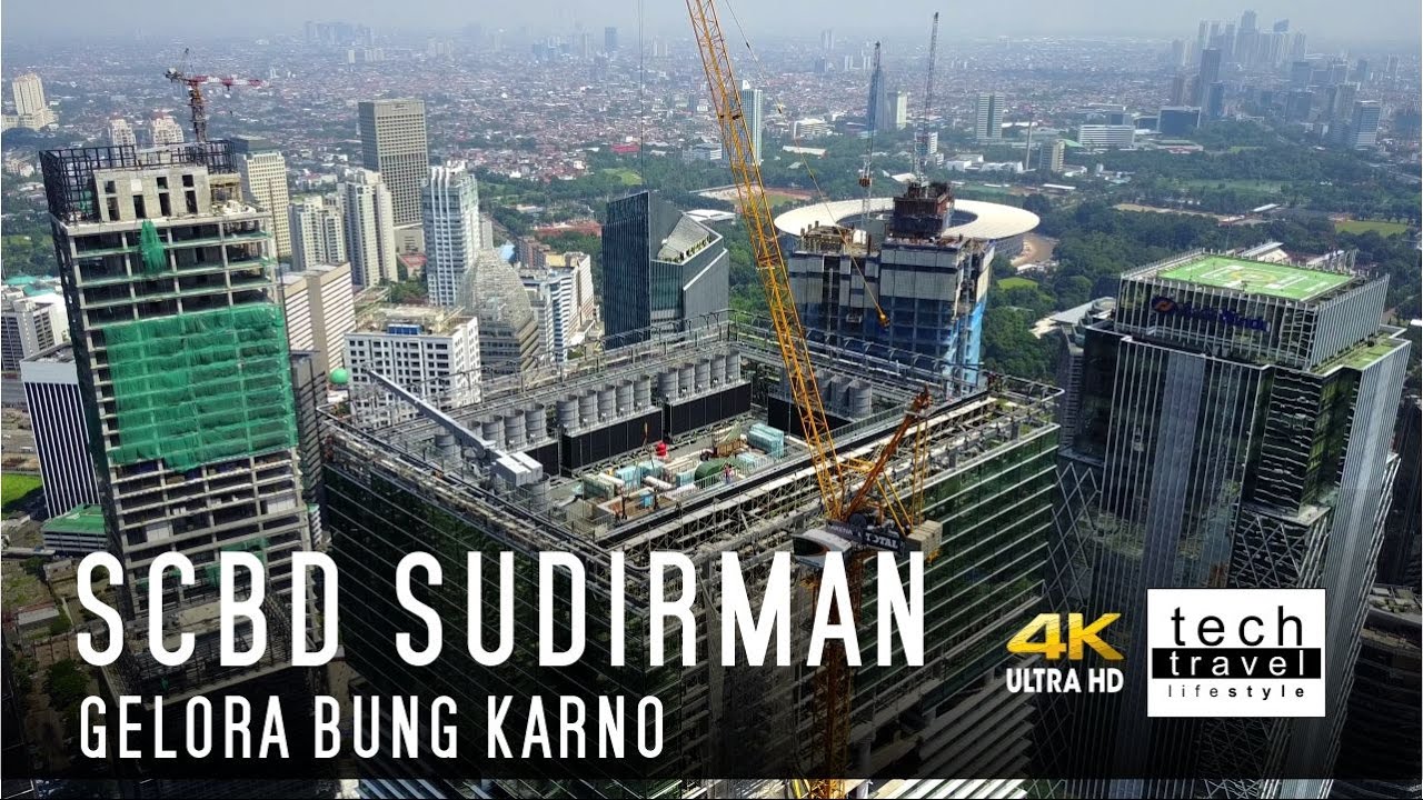 [4K] SCBD Sudirman + Gelora Bung Karno dari Udara