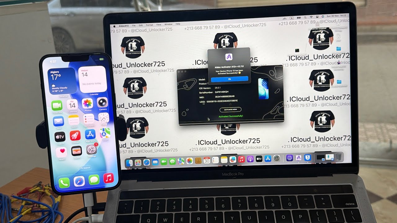 AldazActivator All Bypass No Signal For China Devices iPhone Xr til 17ProMax / iPads Cellular 