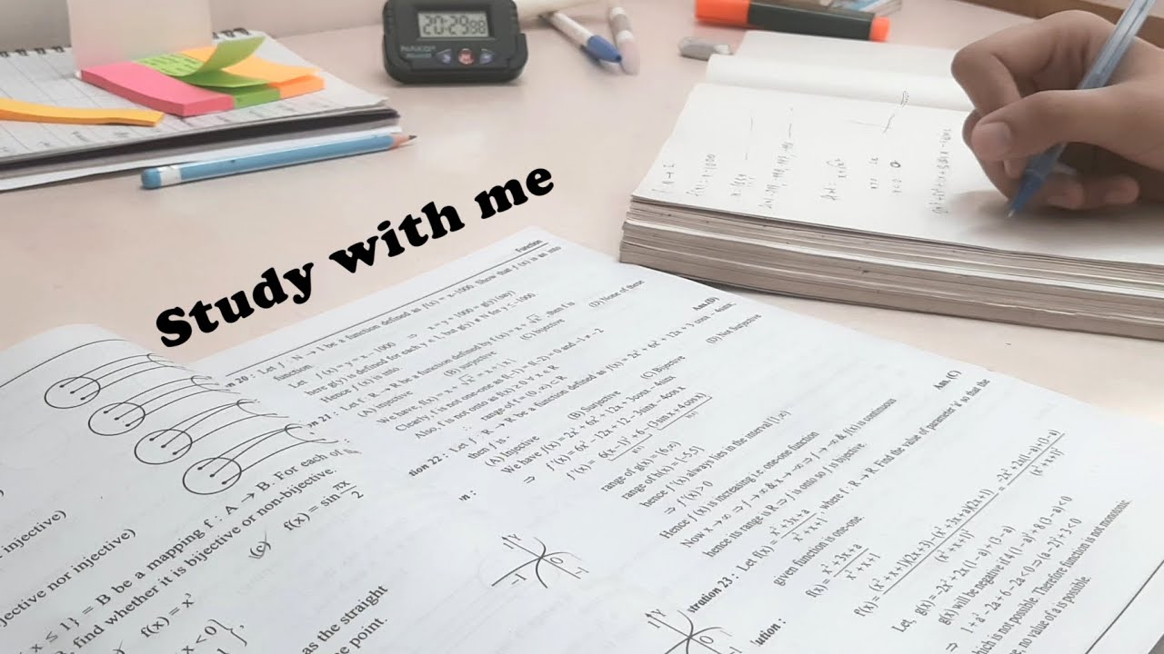 STUDY WITH ME 1hr | no music, Background noise, white noise | real time | motivation