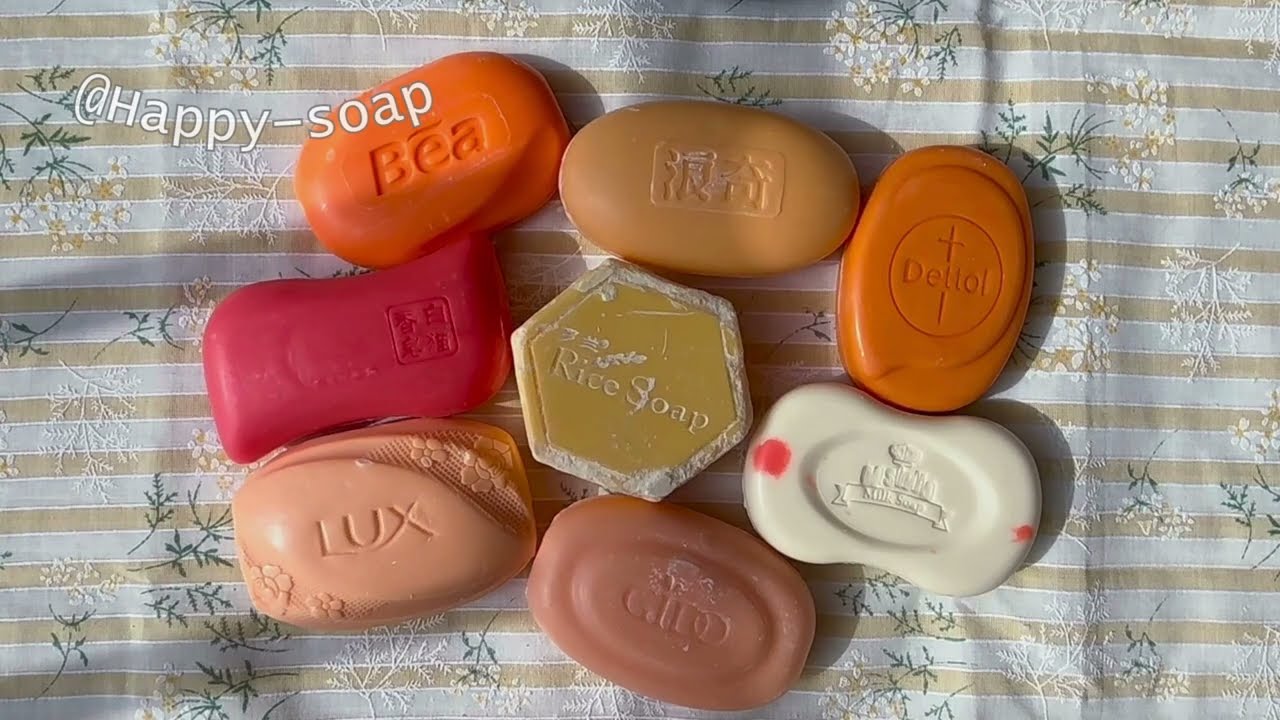 ASMR Soap Cutting Dry Soap Cutting ASMR Satisfying Sound ASMR No Talking Crispy Lovely Vintage Soaps