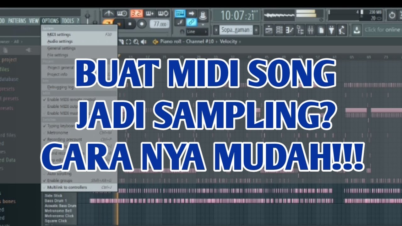 UBAH MIDI GENERAL JADI SAMPLING?? INI PANDUANNYA!