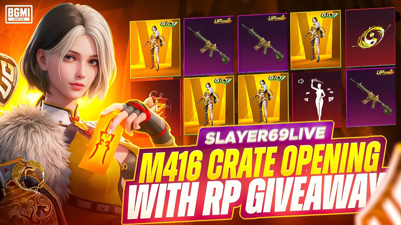 🔥😱New World Record New M416 Crate opening in BGMI- 50,000 UC New LV8 M416 Skin in BGMI Crate Opening