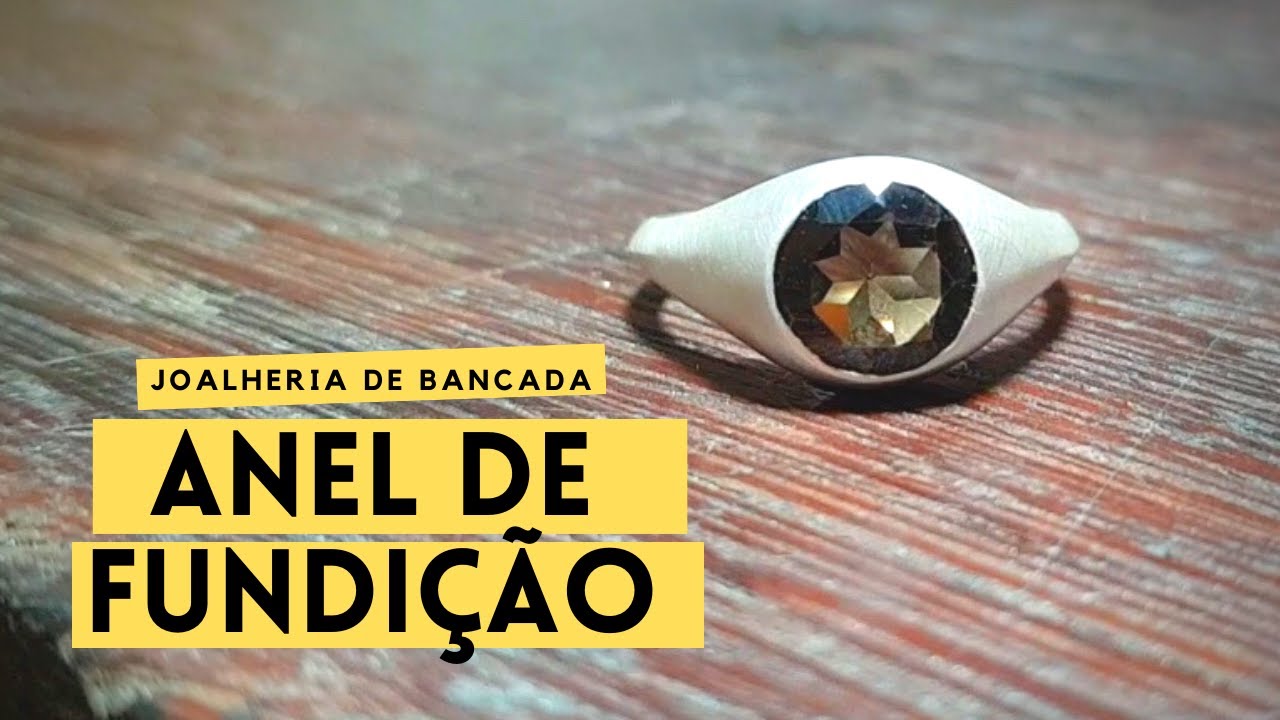 Acabamento e Cravação em Anel de Fundição em Prata 925