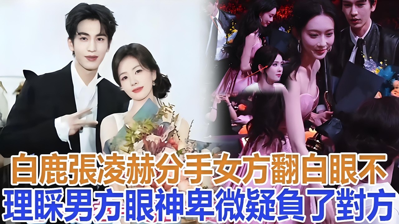白鹿張凌赫分手實錘？女方翻白眼不理睬，男方眼神卑微疑負了對方#白鹿#張凌赫