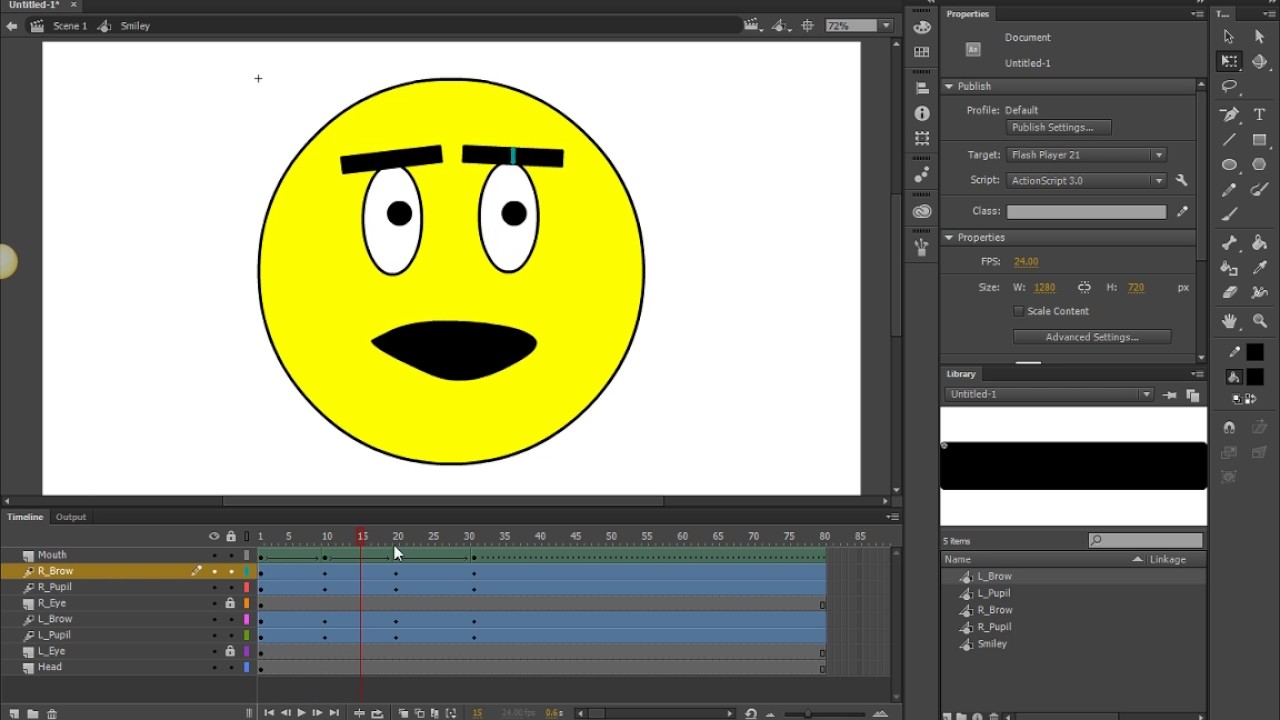 Adobe Animate: Lab 18 - Facial Rig