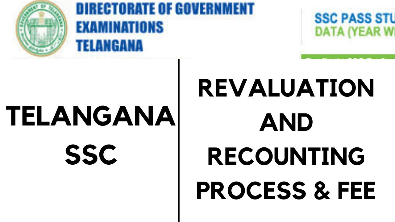 TELANGANA 10th SSC ll REVALUATION AND RECOUNTING PROCESS AND FEE ll