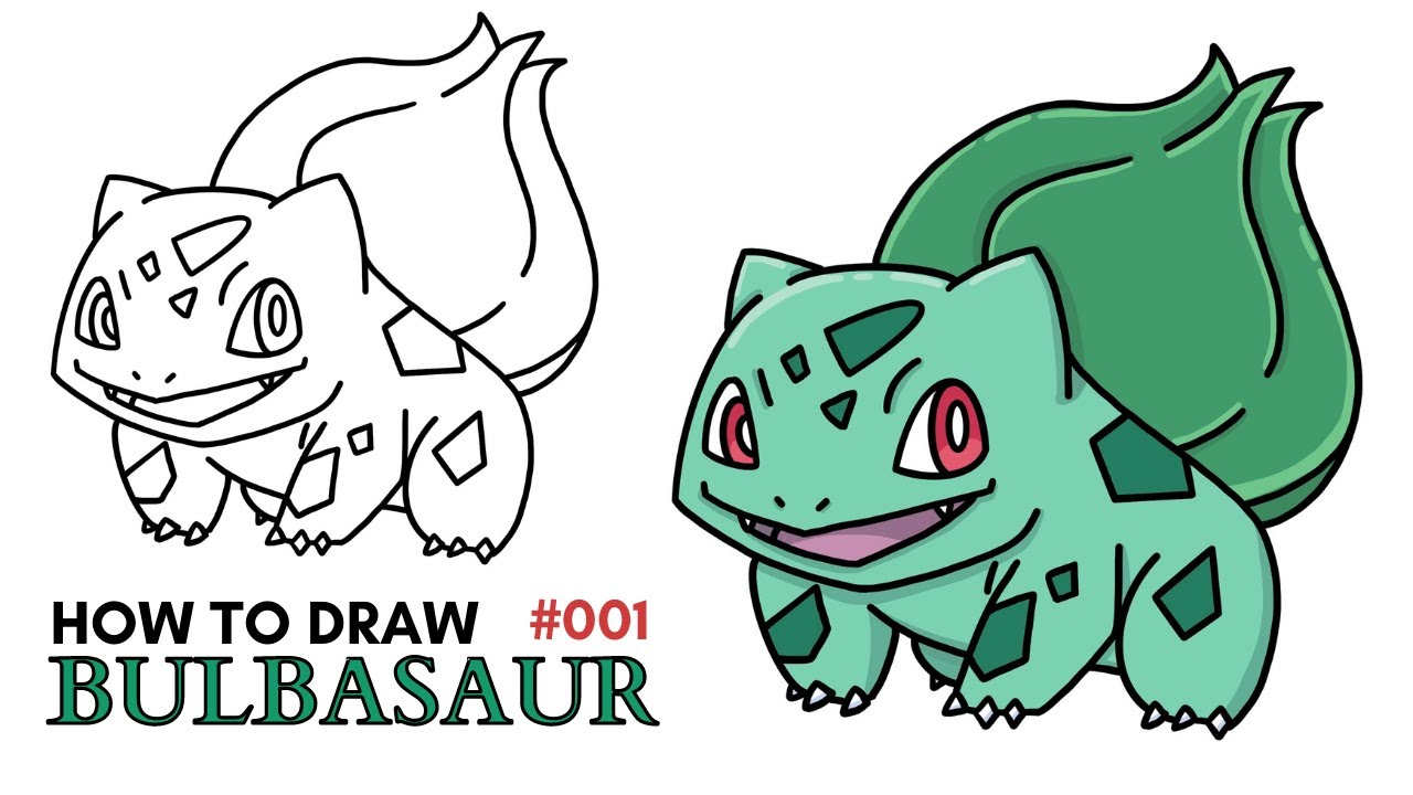 How To Draw Bulbasaur | Pokemon #001 | Easy Step By Step Drawing Tutorial