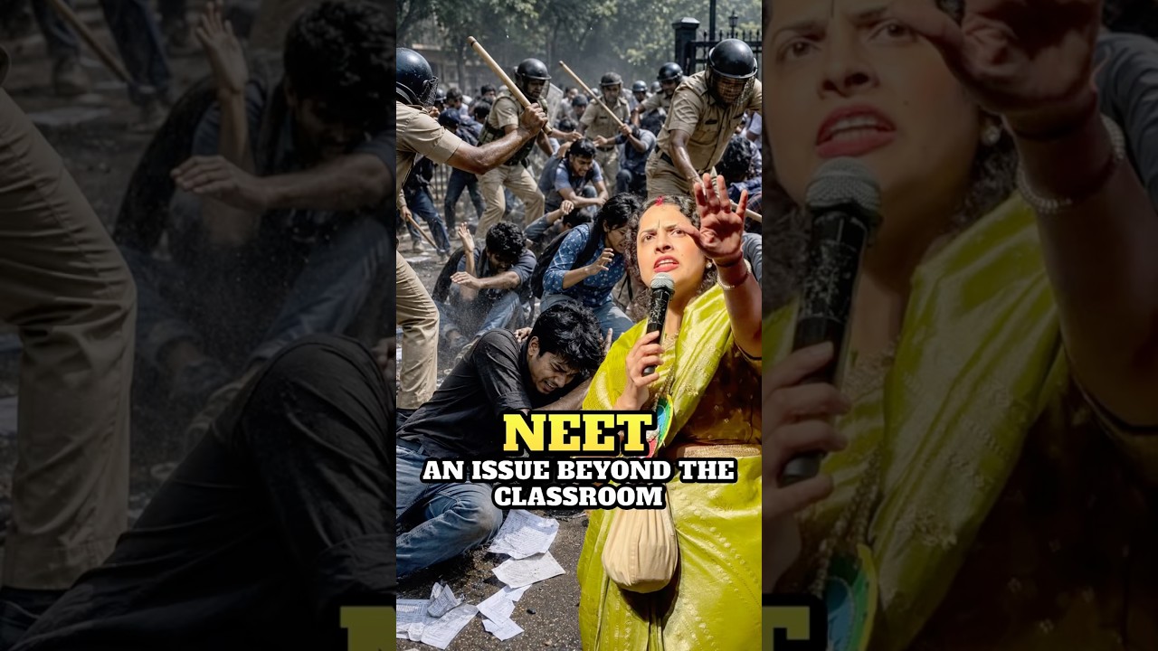 Neet: An issue beyond the classroom😳😱#news #shorts #trending #neet #delhi #protest #reels #fyp