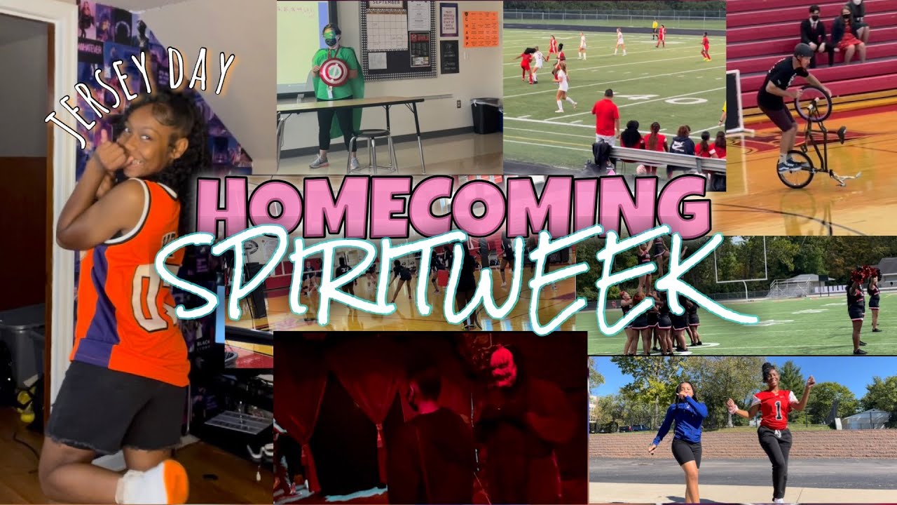 HOMECOMING SPIRIT WEEK VLOG 2021| jersey day, pep rally, hunted house, ect