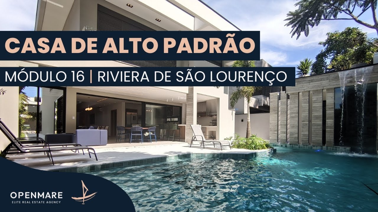 Casa à venda com 05 suítes - 370m² - Riviera - Módulo 16 - Bertioga/SP