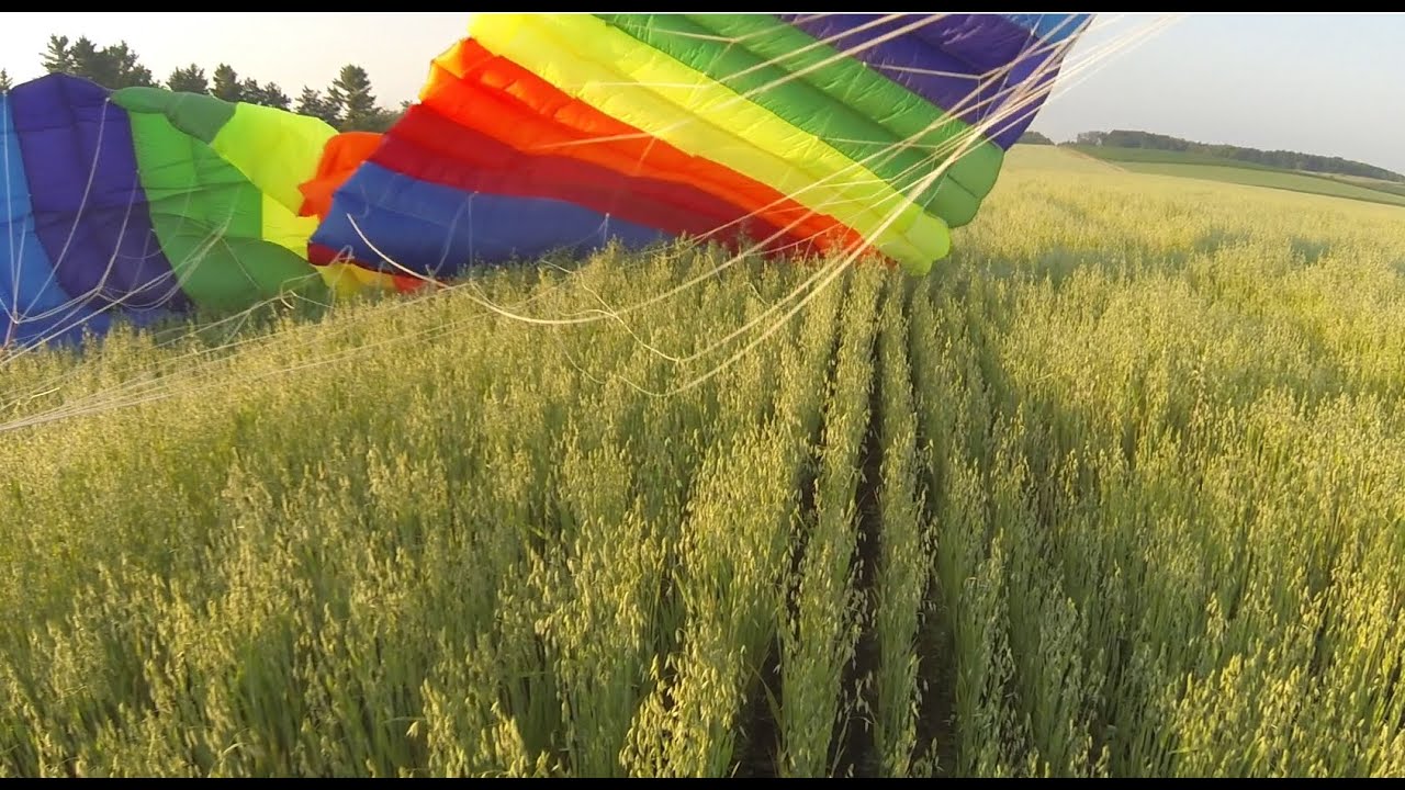 Powered Parachute Unexpected Landing In Field of Oats, FAA Check Ride Day, Just Before The FAA Test