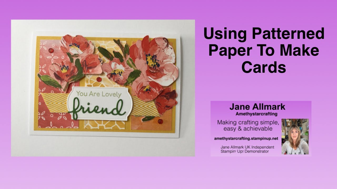 Stampin' Up! Fine Art Floral Designer Series Paper - using papers to make cards