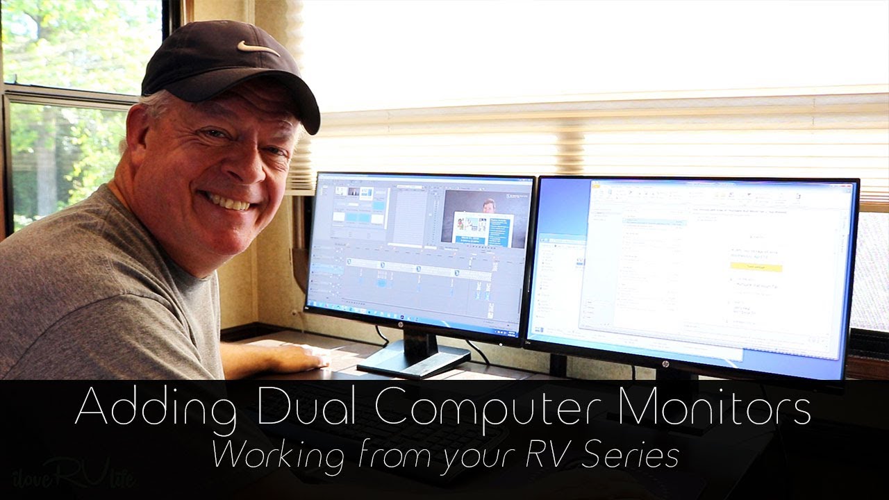 RV Office - Adding Dual Computer Monitors