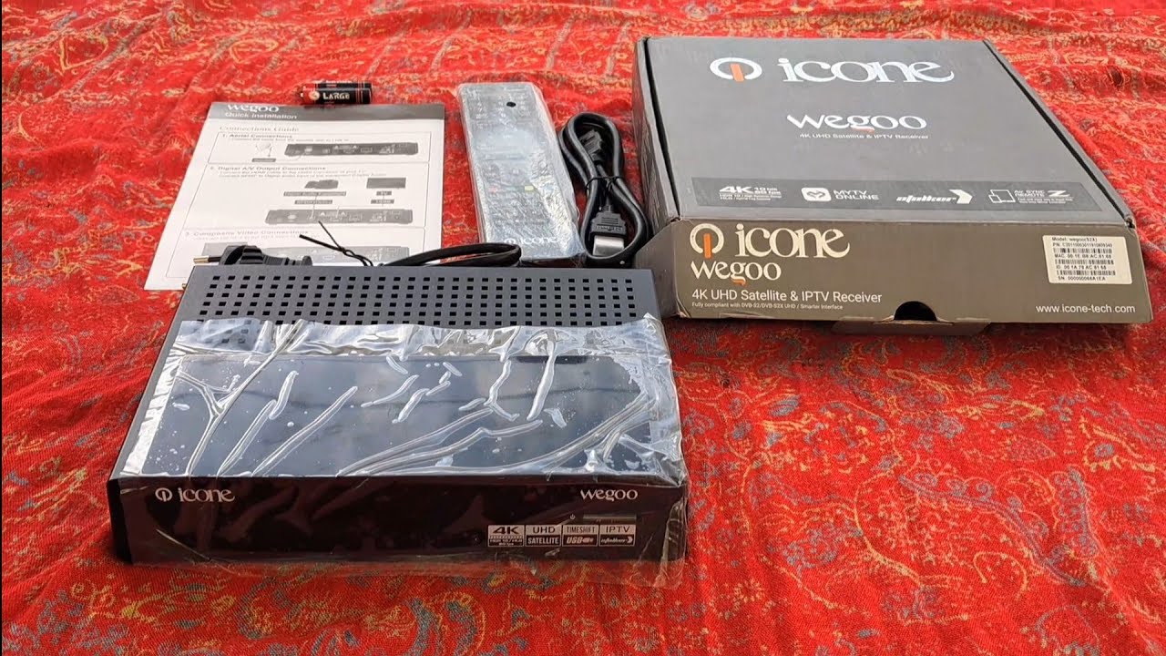 icon Wegoo 4K UHD Satellite Receiver Unboxing
