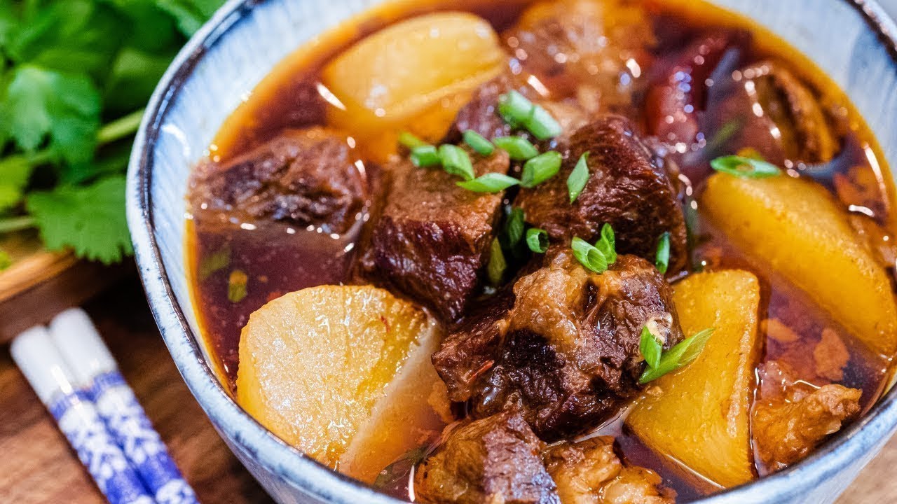 Рецепт тушеной говядины с дайконом (по-кантонски)