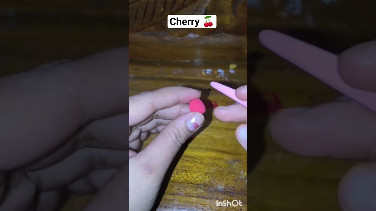 making cherry 🍒 with clay 