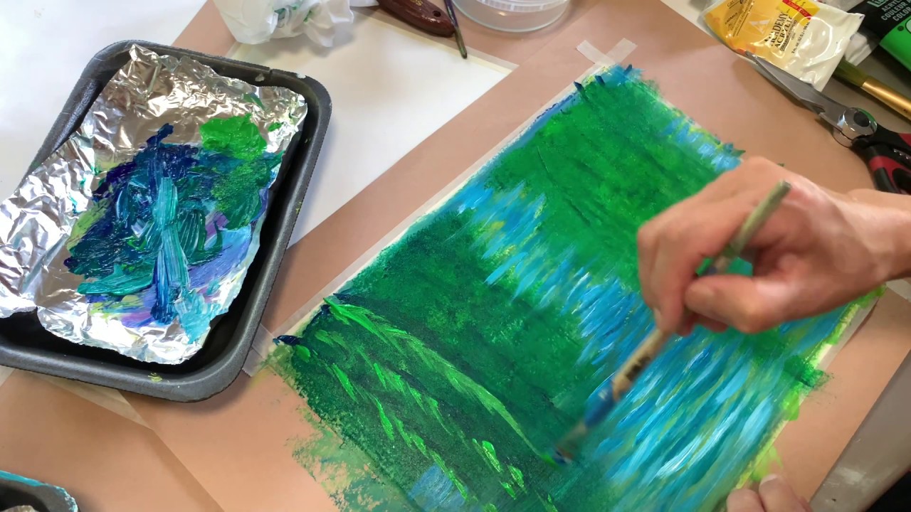Using up unfinished paints asmr