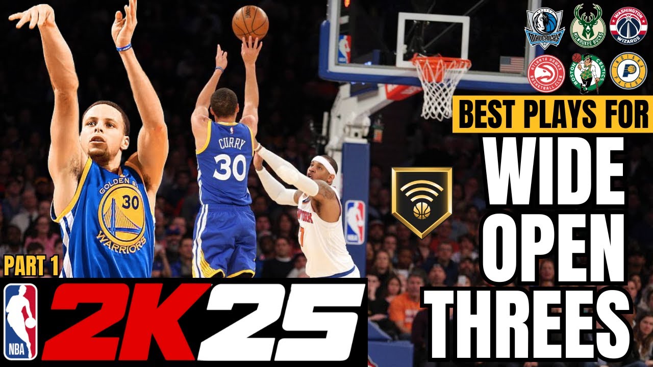 Как делать широко открытые трёхочковые в NBA 2K25: лучшие комбинации для широко открытых бросков