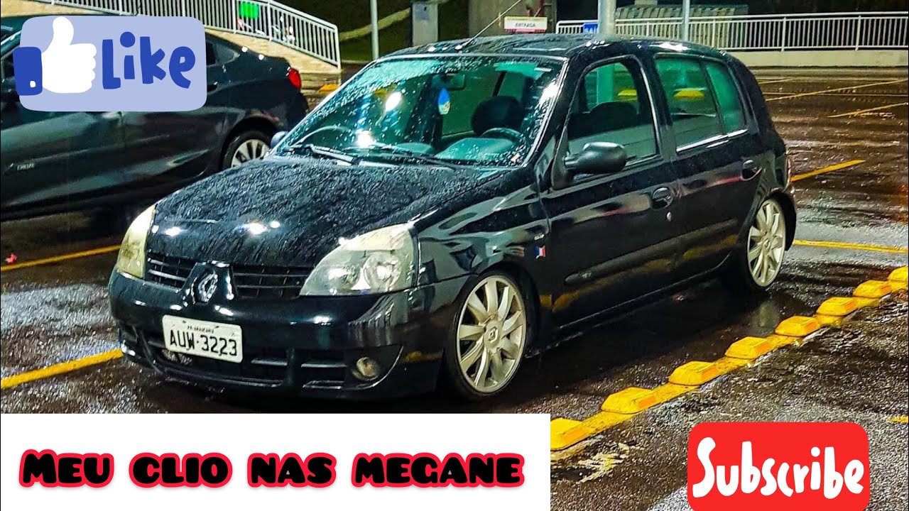 MONTEI AS RODAS DA MEGANE PERFIL BAIXO NO RENAULT CLIO