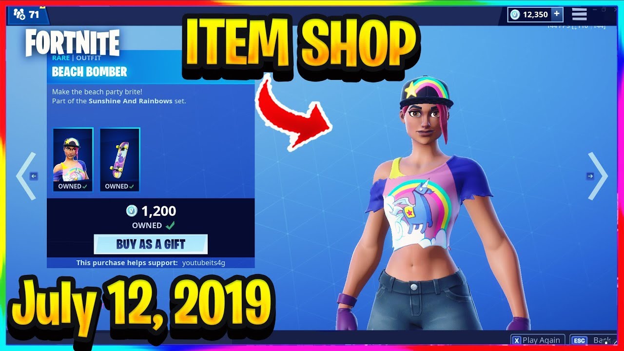 FORTNITE ITEM SHOP *NEW* ALL THE SUMMER SKINS RETURN! | ITEM SHOP (July 12, 2019)