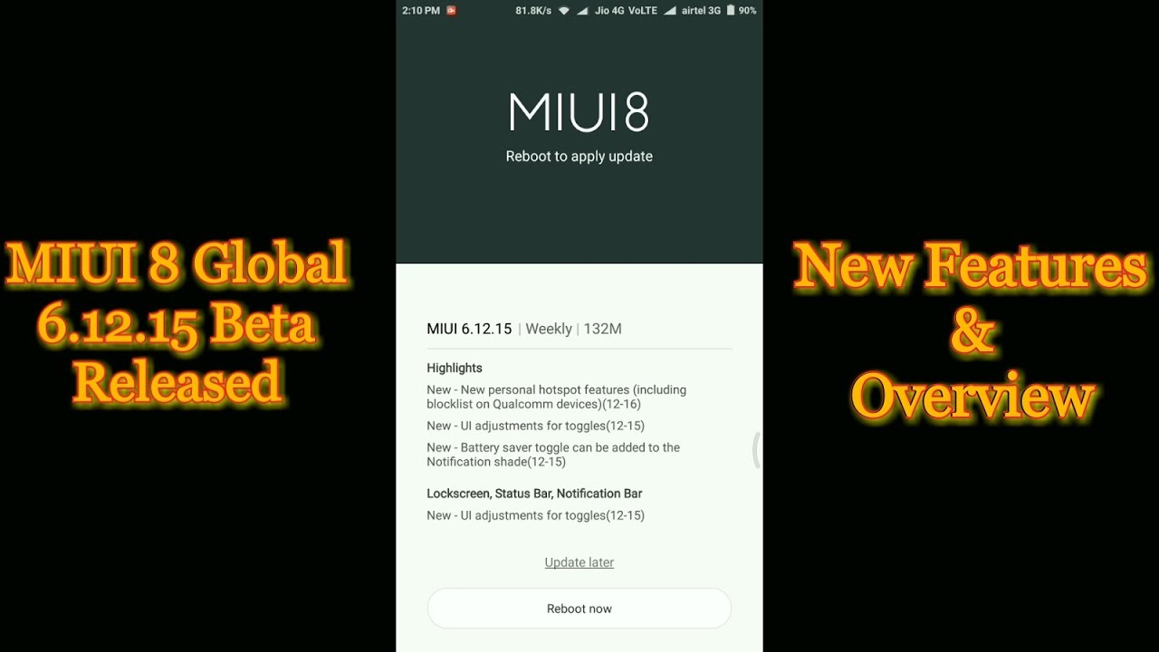 MIUI 8 Global 6.12.15 Beta Released - New Features, Overview & Everything you need to know!