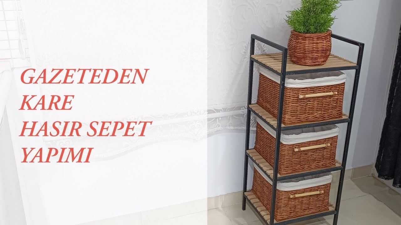 AHŞAP TABANLI KARE SEPET YAPIMI / MAKING A WOODEN BASED SQUARE BASKET