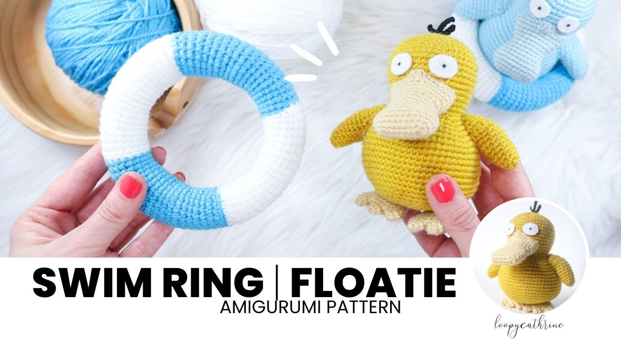 Psyduck's Swim Ring (Floatie) Amigurumi Pattern | Crochet-along