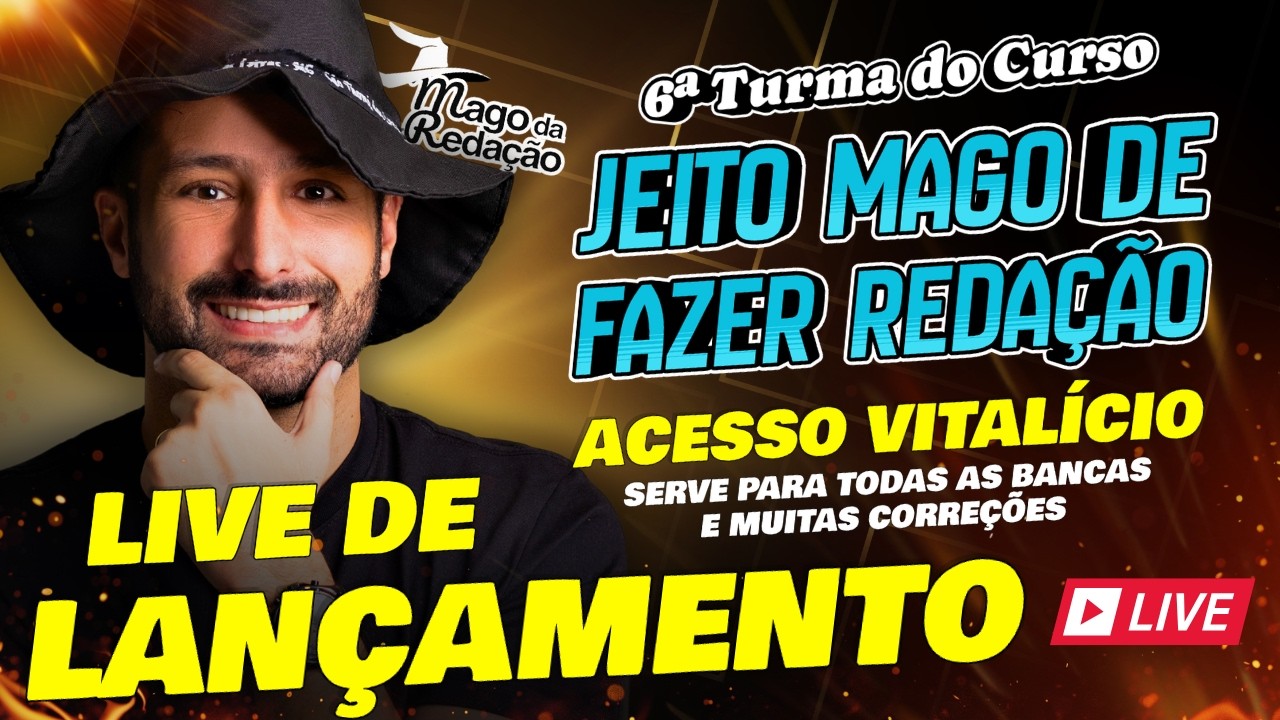 Lançamento da 6ª turma do Jeito Mago de fazer Redação | Prof. Raphael Reis