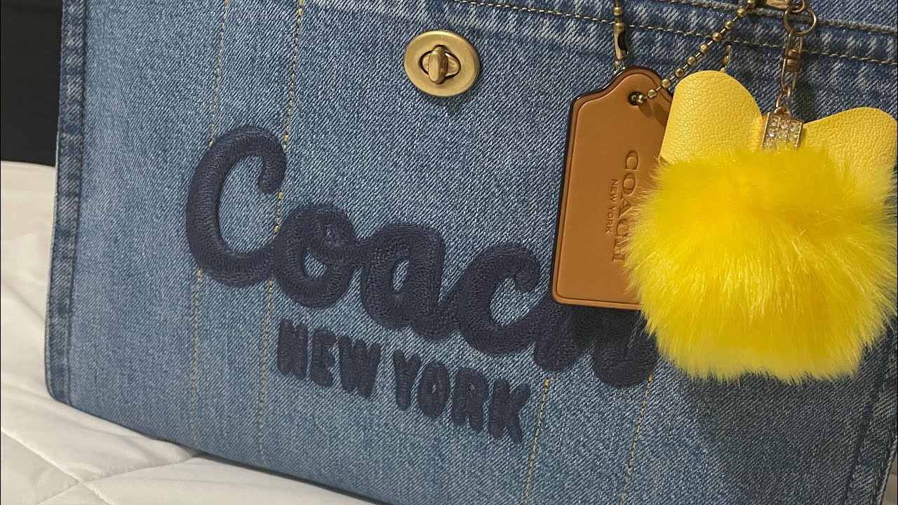 COLLAB WITH @momambition WIMB: COACH DENIM CARGO TOTE!!