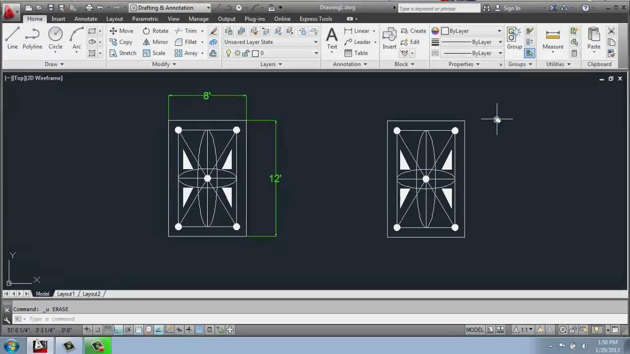 #26 - AutoCAD - 2D Drafting Basics - Simple Rug Design - Brooke Godfrey