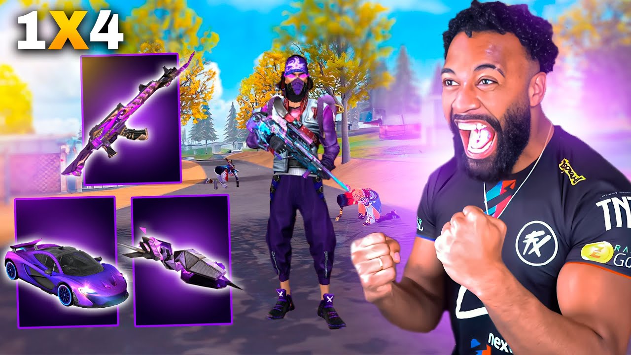 S&Oacute; VALE ITEM ROXO NESSE DESAFIO SOLO VS SQUAD!! FREE FIRE!!