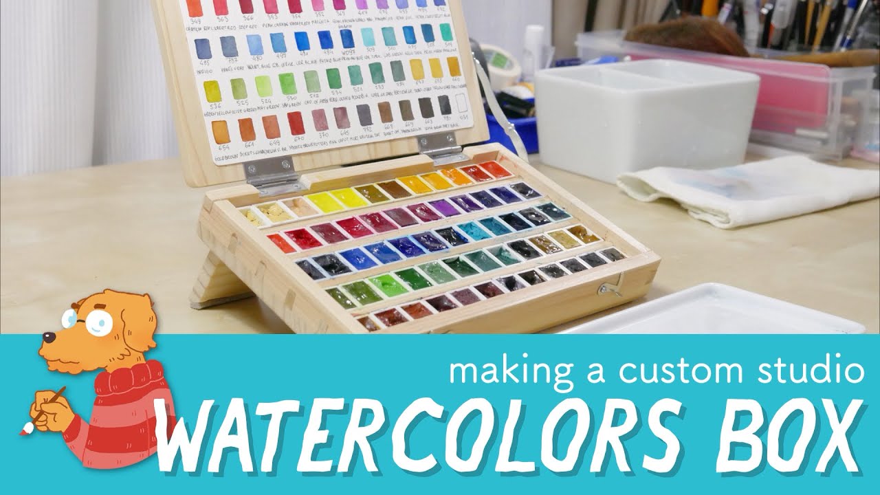 Making a studio DIY  watercolors box