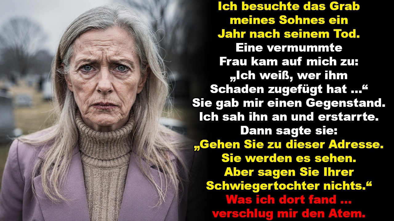Am Grab meines Sohnes flüsterte eine Frau: „Ich weiß, wer es getan hat!“