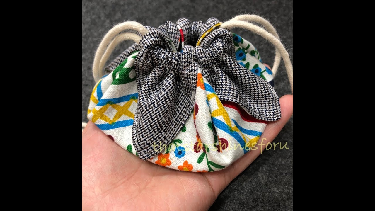 That Star Handmade - 手作教學 - 日本風小禮物束口袋(索繩袋)做法/How to make a Japanese Style Drawstring Bag