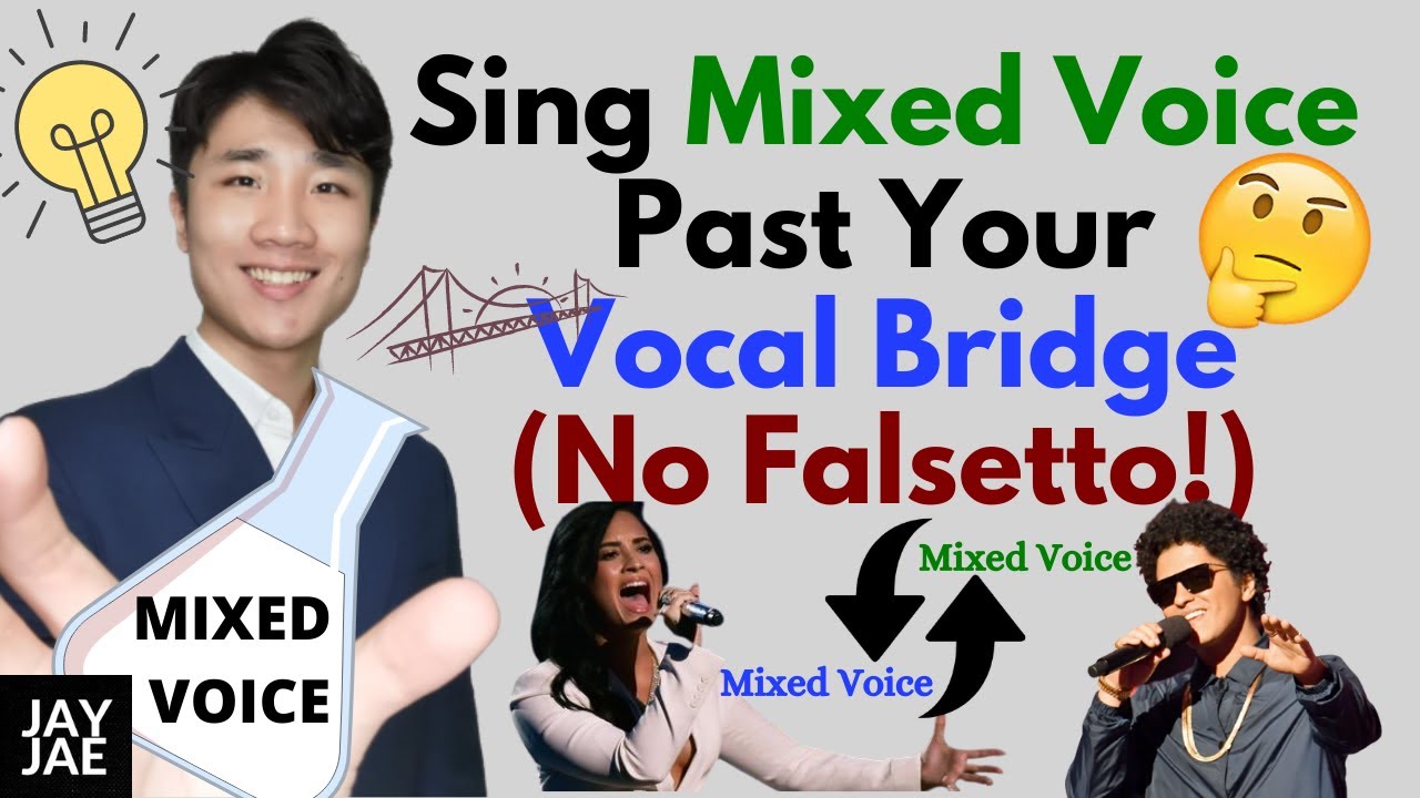 How to Sing Mixed Voice past your Bridge / Vocal Break / Passaggio (No Falsetto!)